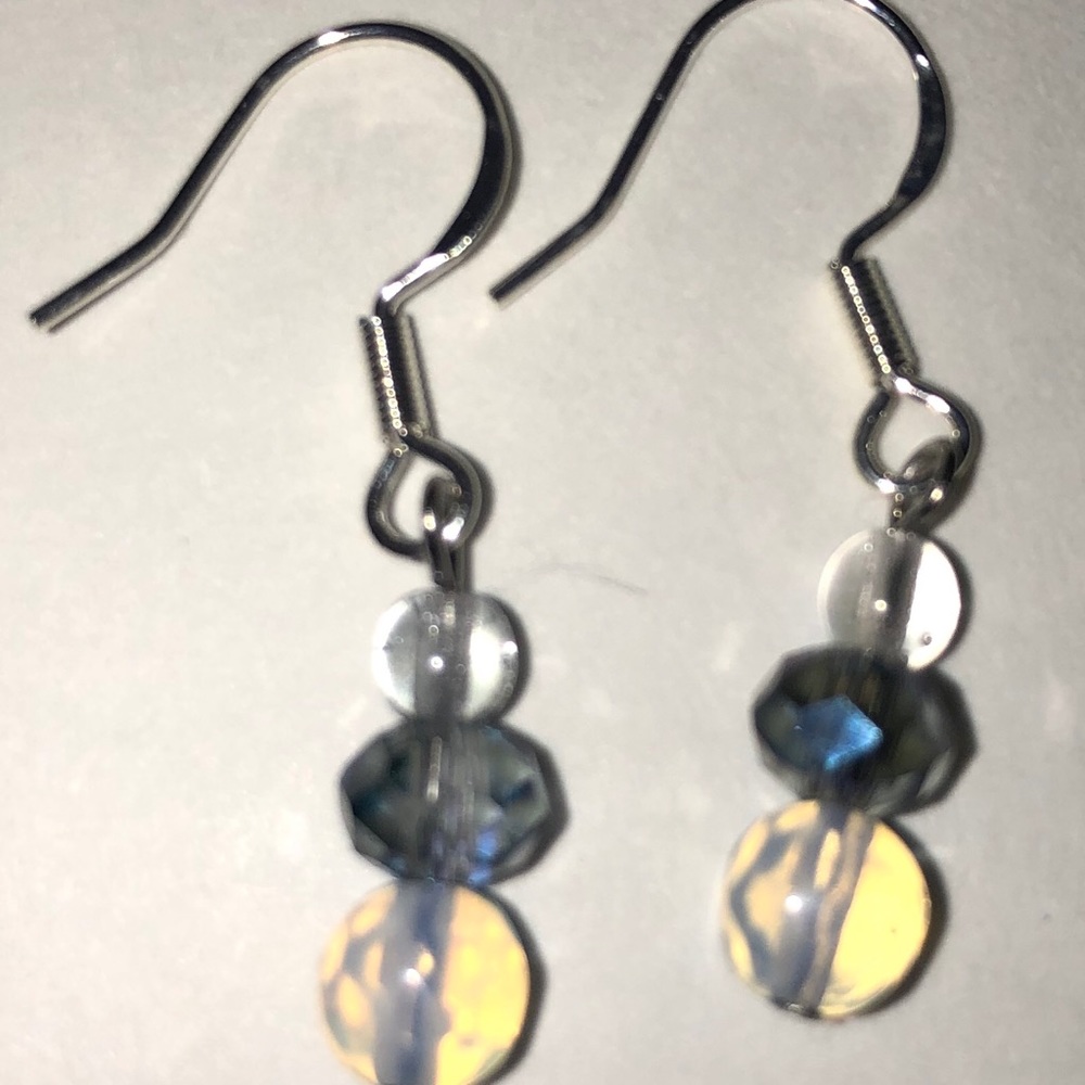 Handmade clear earrings